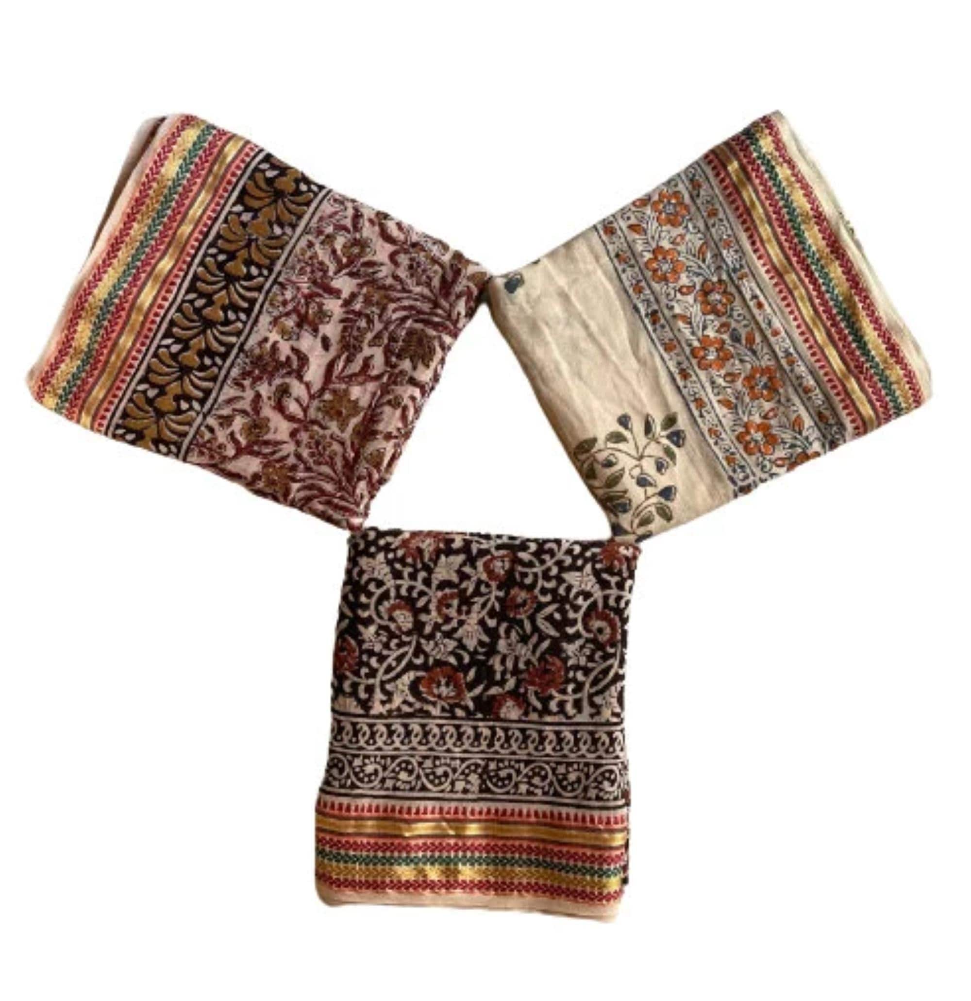 Boho Cotton Sarong Set of 3: Beach Wrap Pareos