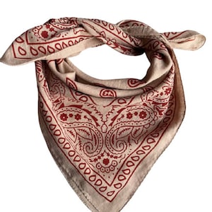 Organic Cotton Bandana Moselle, Bandana Scarf, Paisley Design Scarf, Vibrant Color, High-Quality, Winter Scarf, Unique Design