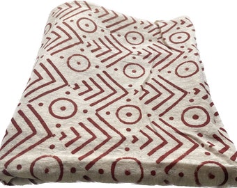 Indian Block Print Cotton Fabric: Hand Stamped Sewing Quilting Material