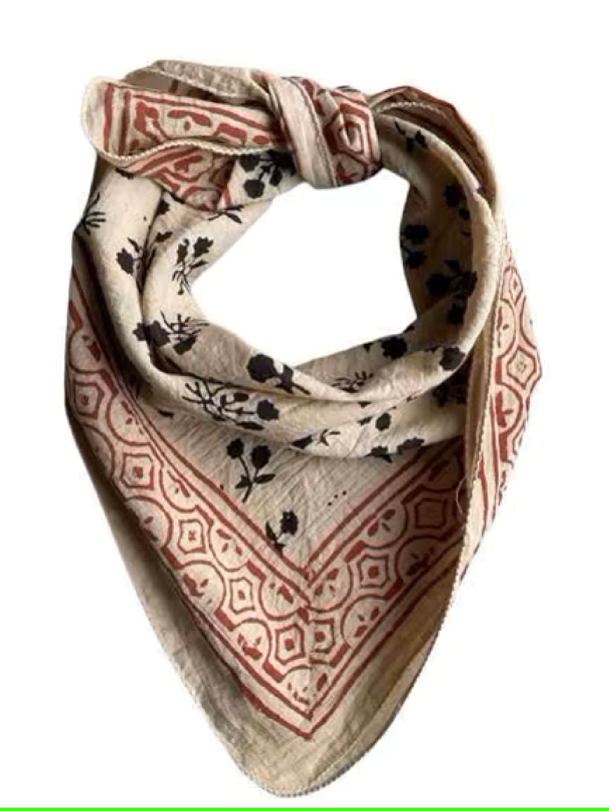 Organic Cotton Bandana Bandana Scarf, Paisley Design Scarf, Vibrant Color, High-Quality, Winter Scarf, Unique Design