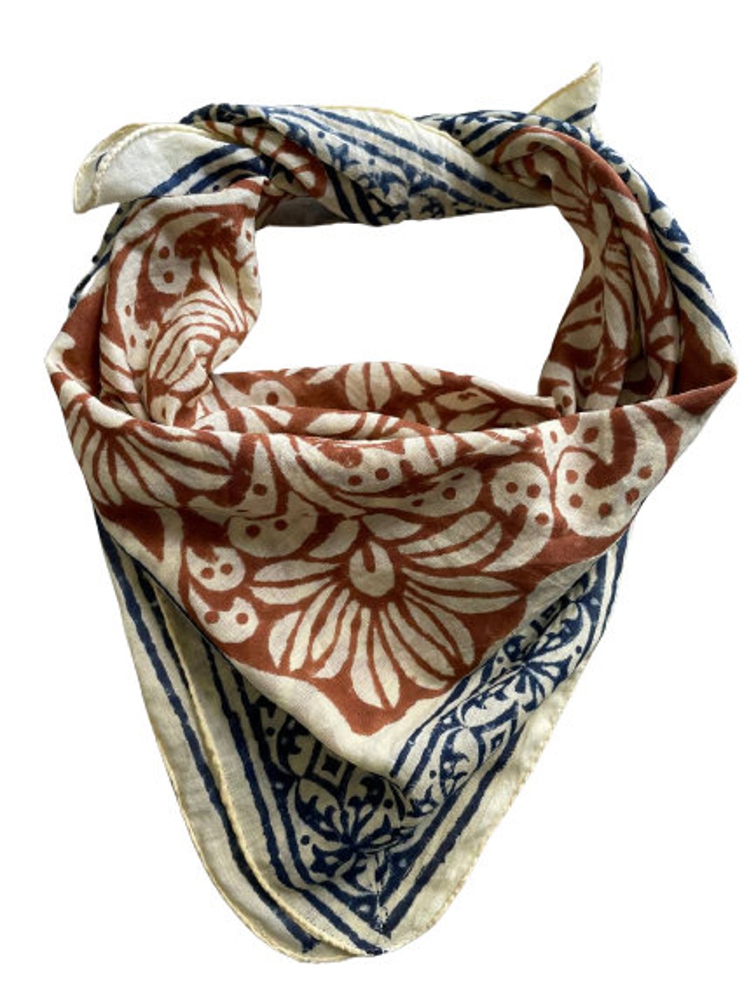 100% Cotton Bandanas, Bohemian Style Cotton Neck Scarf, Boho Soft Cotton Bandana, Cotton Neckerchief, Cotton Square Scarf gift handkerchief