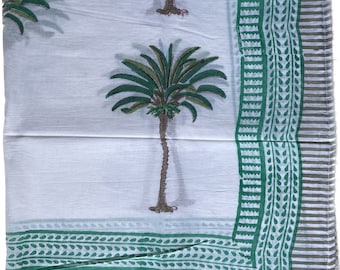 Indian Block Print Cotton Sarong: Beach Wrap Scarf (44x72 Inc)