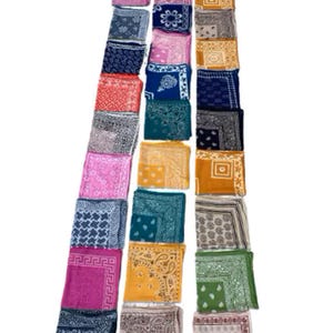 Bulk Bandanas Set of 30 Organic Cotton Bandana Bandana Scarf, Paisley Design Scarf, Vibrant Color, High-Quality