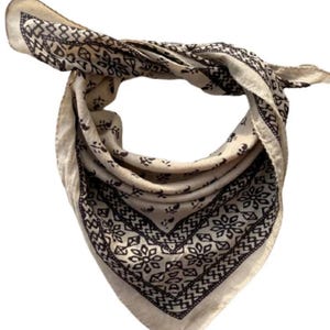 Bandana 100% algodão, lenço para pescoço, guardanapo vintage, tamanho 21x21
