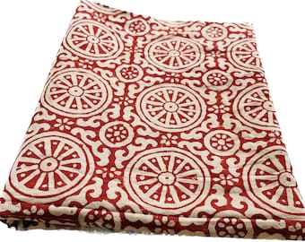 Indian Block Print Cotton Fabric: Hand Stamped Sewing Quilting Material