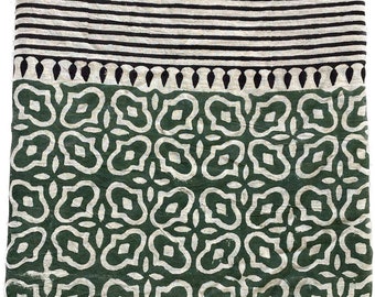Indian Block Print Sarong, Sarong Beach Wrap, Cotton Sarong, Pareo, Block Print Scarf, Summer Beach Pareo , Size 44x72 Inc