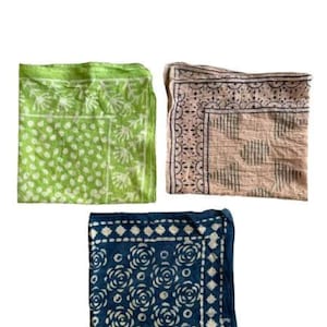 Set of 3 Organic Cotton Bandana Bandana Scarf, Paisley Design Scarf, Vibrant Color, High-Quality, Winter Scarf, Unique Design