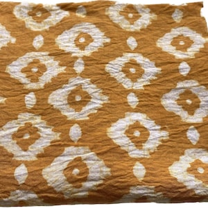 Block print fabric by the yard, for dress making, upholstery project, bunting, wall hanging