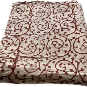 Indian Block Print, indian cotton, Hand stamped printing, by the yard, Indian Fabric, Peace Block Print Fabric, sewing and quilting fabric
