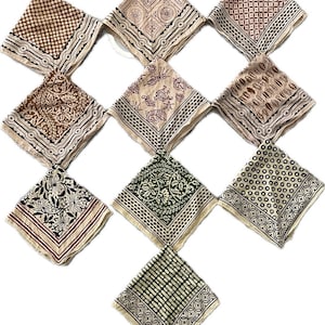 Unique Bulk Bandanas Set of 10 Organic Cotton Bandana Bandana Scarf, Paisley Design Scarf, Vibrant Color, High-Quality