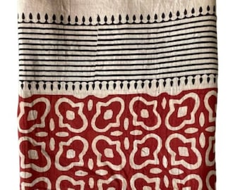 Handblockdruck Baumwollsarong: Jaipur Beach Wrap