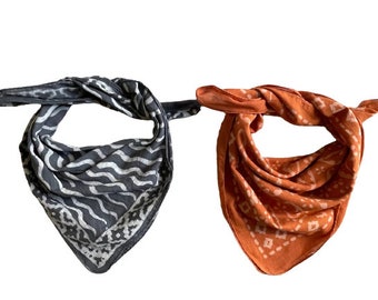 100% coton Bandana visage couverture foulard tête-wrap vintage serviette, visage cou enveloppement, taille 21x21