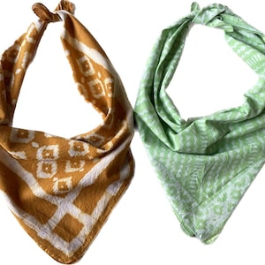 Set of 2 Organic Cotton Bandana Bandana Scarf, Paisley Design Scarf, Vibrant Color, High-Quality, Winter Scarf, Unique Design