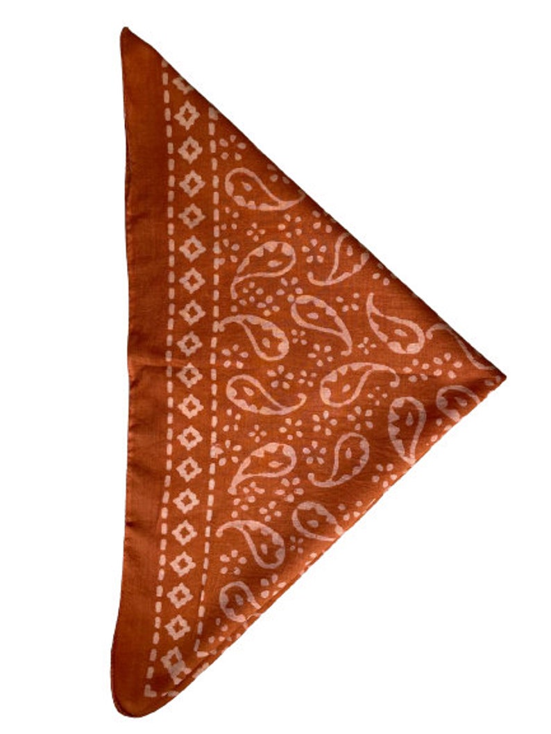 Bandana Scarf Hand Block Print Natural Dye, Handmade,block Print, Natural Colours, Block Print, Organic Colours, Organic Cotton image 3