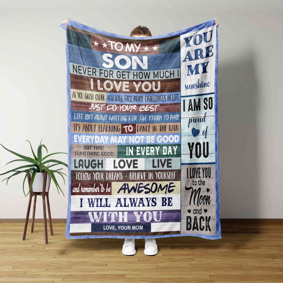 To My Son Blanket, Custom Blankets for Son, Blanket for Son, Son