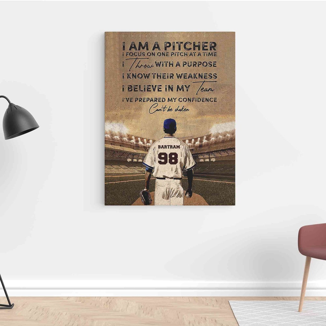 Custom Pitcher Canvas, Custom Baseball Canvas, Custom Baseball Player