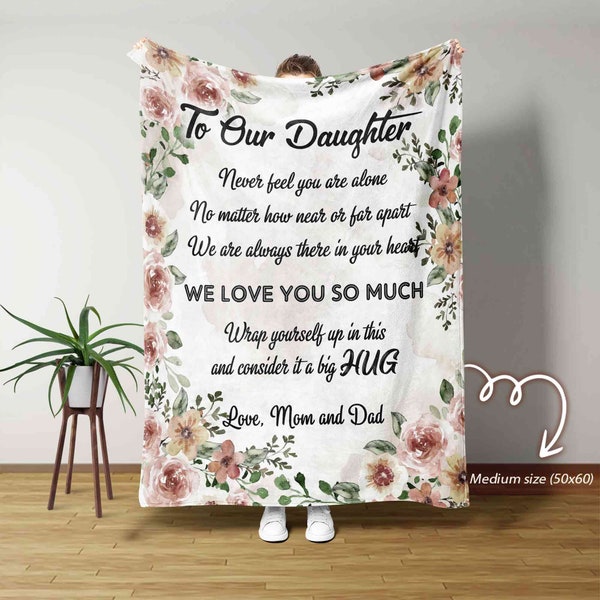 To Our Daughter Blanket, Daughter Blanket, Blanket For Daughter, Daughter Gift, Family Blanket, Custom Name Blanket, Gift Ideas For Daughter