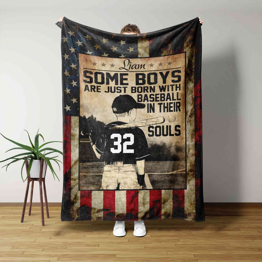 Some Boys Are Just Born With Baseball in Their Souls Blanket, Baseball ...