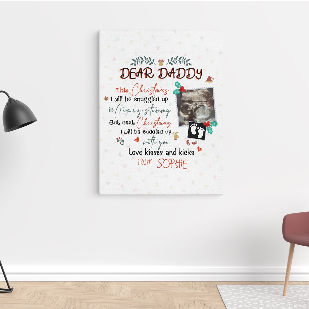 Custom Ultrasound Photo Canvas Prints First Father's Day Etsy