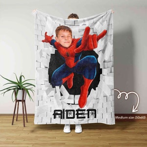 Custom Face Blanket, Super Hero Blanket For Children, Custom Name Blanket, Best Gift For Him