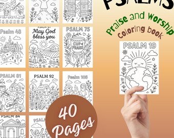 Psalms of Praise & Worship Coloring Book | 40 Bible Verse Coloring Pages | Christian Coloring | Scripture Coloring Worship Coloring Book PDF