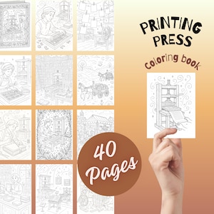 The Printing Press Coloring Pages – Educational History of Printing Coloring Book PDF – Homeschool Renaissance & STEM Printable