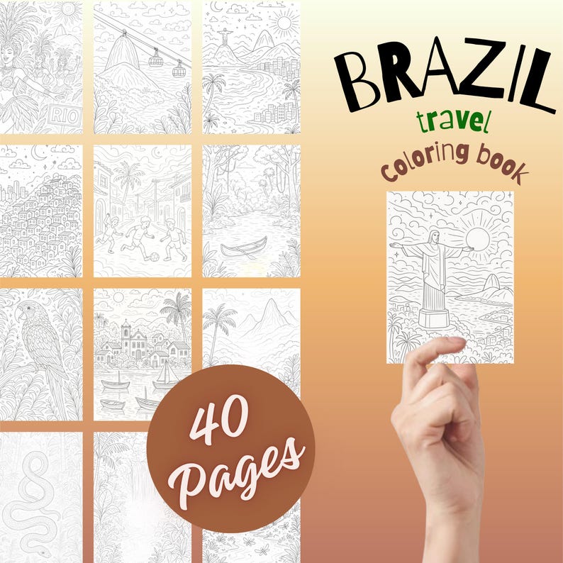 Brazil Coloring Pages Printable PDF – Premium South America Coloring ...