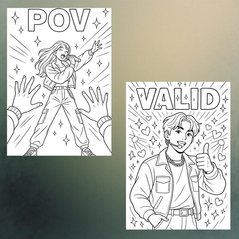 30 K-POP Gen Z Slang Coloring Pages for Teens & Adults | Viral Internet ...