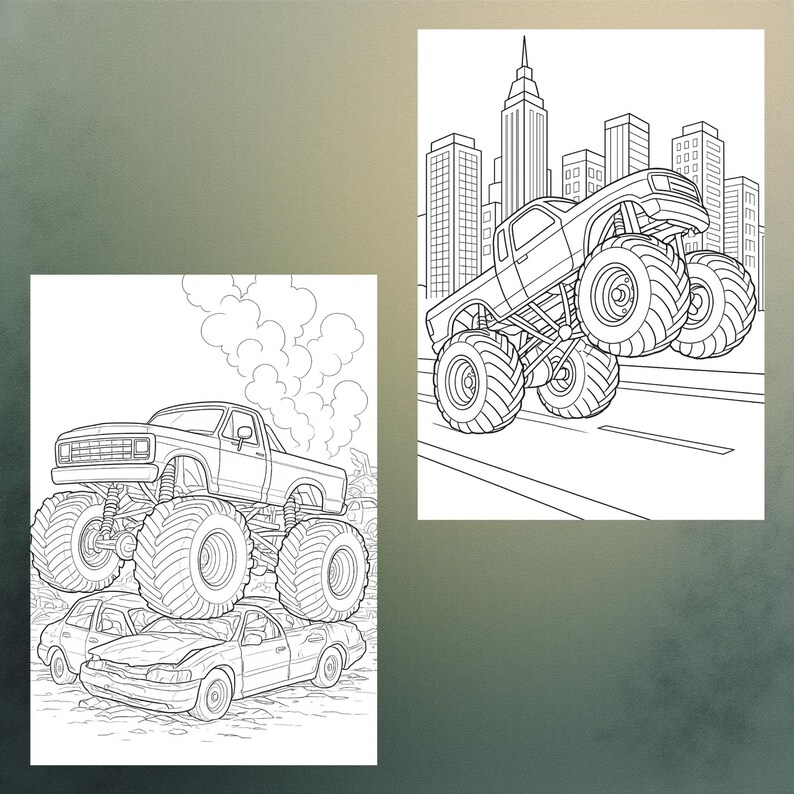 40 Realistic Monster Truck Coloring Pages for Kids and Adults | Off ...