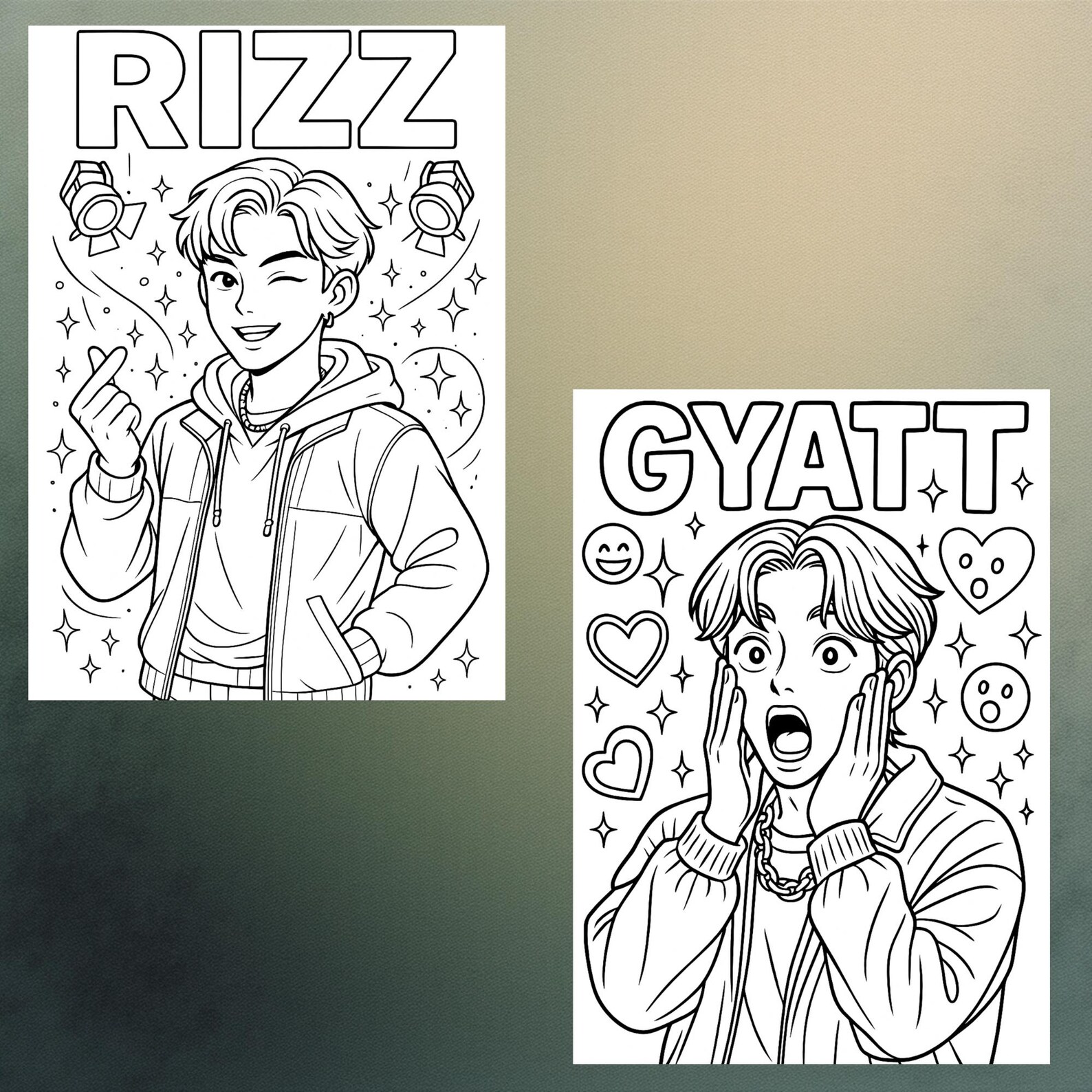 30 K-POP Gen Z Slang Coloring Pages for Teens & Adults | Viral Internet ...