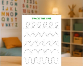 Tracing Sheets for Kids – 43 Fun Handwriting & Fine Motor Skills Practice Pages – Preschool and Kindergarten Worksheets – Printable PDF