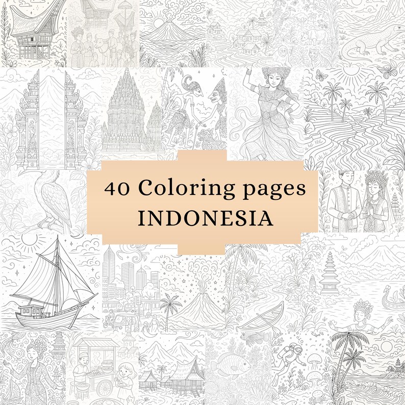 Indonesia Coloring Pages Printable PDF – Premium Southeast Asia ...