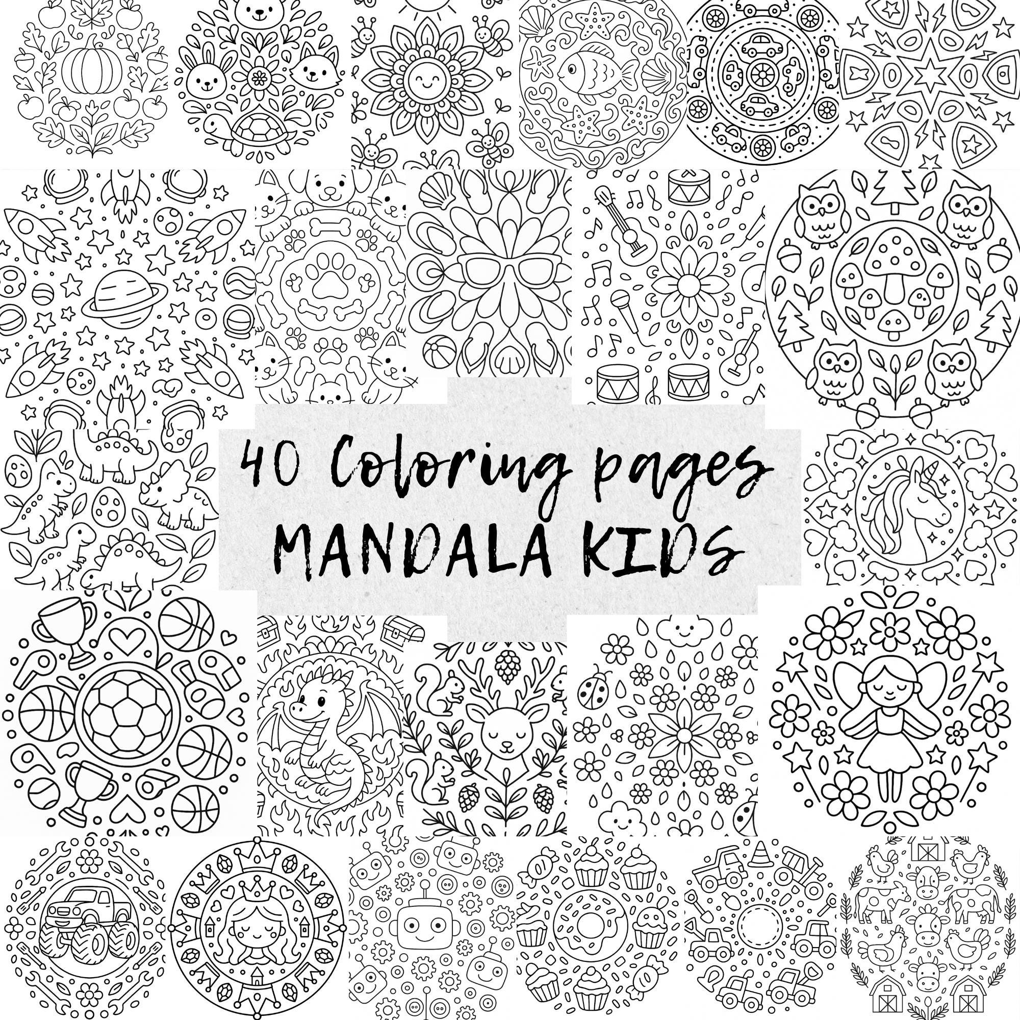 40 Kids Mandala Coloring Pages | Fun Easy Mandalas for Boys & Girls ...
