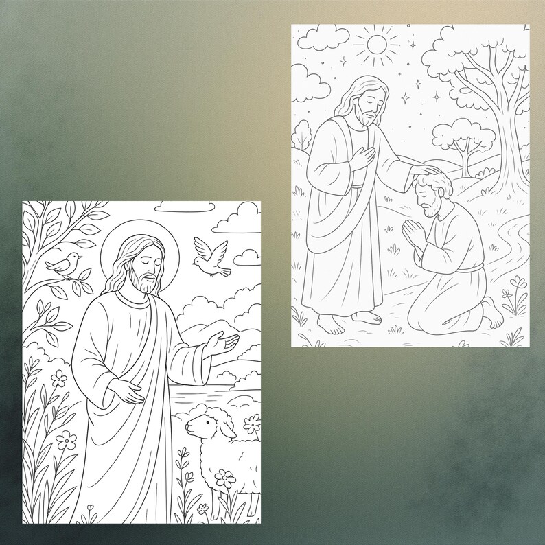 Jesus Miracles Coloring Book for Kids | Christian Bible Coloring Pages ...