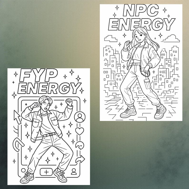 30 K-POP Gen Z Slang Coloring Pages for Teens & Adults | Viral Internet ...