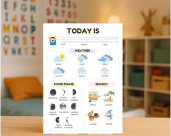 Menù mattutino stampabile per bambini – 31 divertenti attività per la scuola domestica e in classe in formato PDF