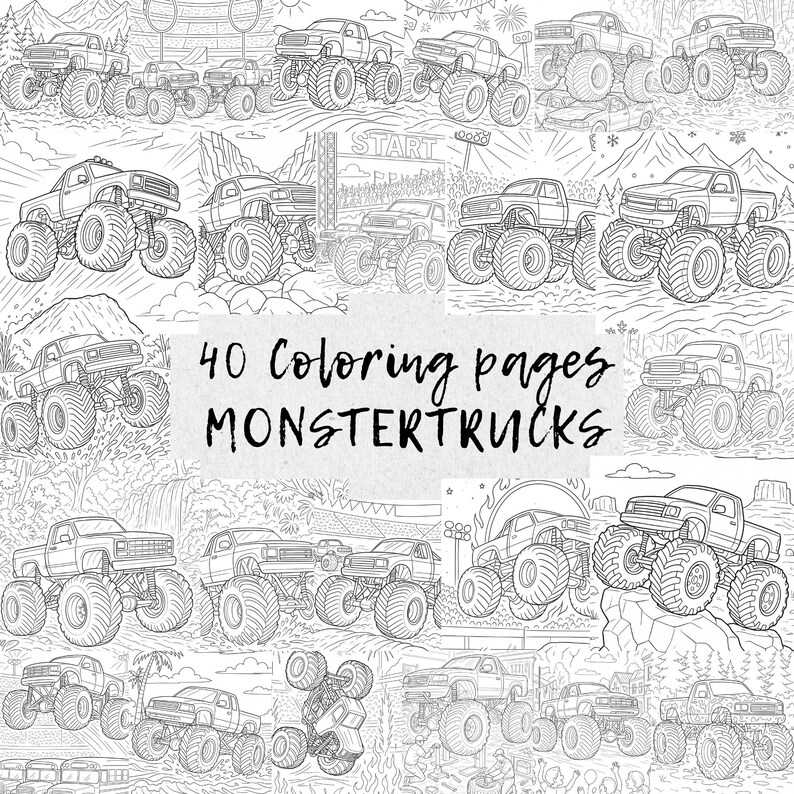 40 Realistic Monster Truck Coloring Pages for Kids and Adults | Off ...