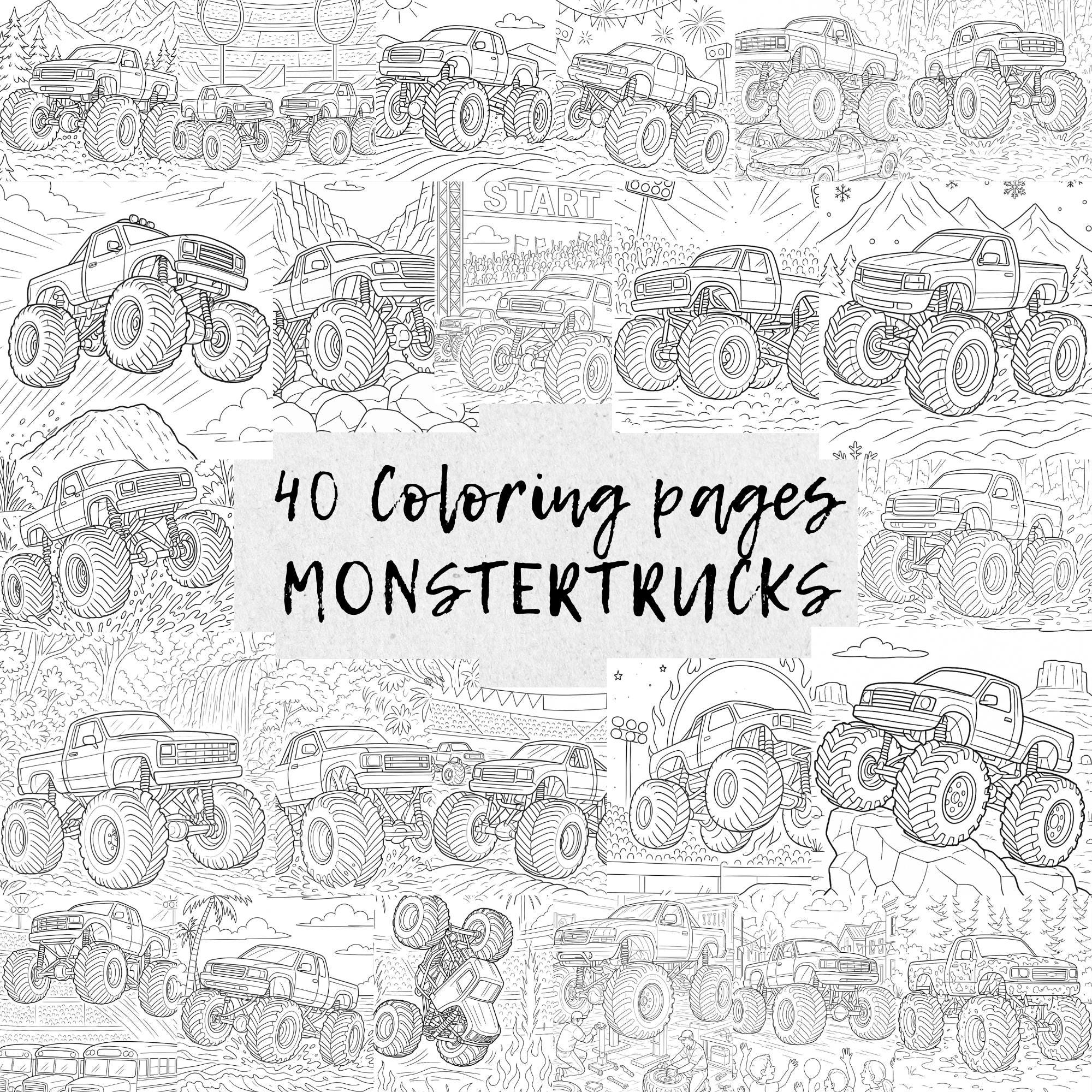 40 Realistic Monster Truck Coloring Pages for Kids and Adults | Off ...