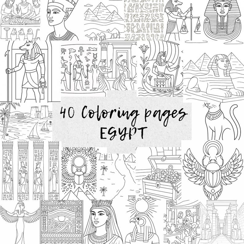 40 Ancient Egypt Coloring Pages | Egyptian Gods, Pyramids, Pharaohs ...