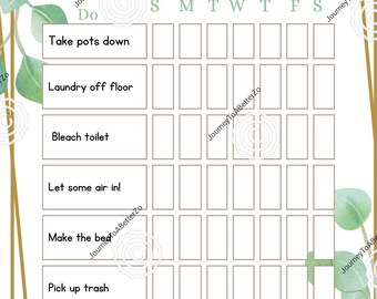 Printable Realistic/Depression Daily Chores