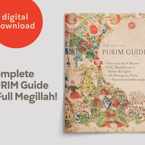 Complete PURIM Guide! Digital Download | Full Megillah Hebrew and English | Blessings & Step by step how to Celebrate Purim, Jewish Holiday