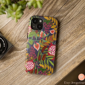 7 Species of Israel Phone case iphone, galaxy fruit  israel art jewish gift Israelite Israeli Artist Pride Proud Jew tough phone cases Purim
