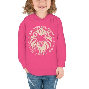 Hoodie Am Yisrael Chai Lion Zion Toddler Pullover Fleece kid clothes, toddler clothes, israel hoodie, israelite, jewish gifts, hanukkah gift