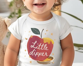 Rosj Hasjana peutershirt babyromper kleine beer appel en honing T-shirt Joodse vakantie cadeau Shana Tova shirt T-shirt kindershirt Joodse geschenken