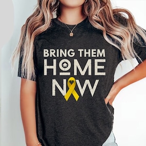 Bring Them Home Now Yellow Ribbon Heart Shirt Gifts Tshirt Am Yisrael Chai Jewish Star David Cotton Israeli Art Israeli Artist Jewish Gift