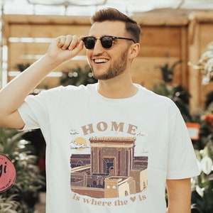 Third Holy Temple | HOME | where heart is | Jerusalem | Jewish shirt, vintage shirt, Jerusalem city Israeli Artist Jewish gift, Jewish Art