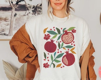 Israel Pomegranate Shirt, Jewish tshirt, Hebrew shirt, woman shirt, t-shirt women trendy, Vintage Cotton, hanukkah, Unisex Tee fruit shirt