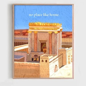 Holy Temple Jerusalem Wall Art Beit Hamikdash Holyland Am Yisrael Chai Jewish Gift Israeli Artist Gift Jewish Gifts Art Poster Israel Art