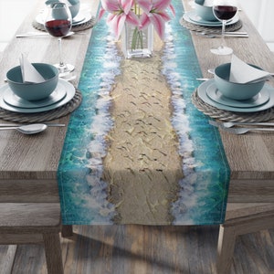 Passover Pesach Table Runner Decor Sea Splitting Split Decoration Jewish gifts Israel gift Holiday Israeli Artist Seder plate personalized