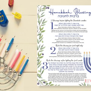 Hanukkah Blessings Printable Sheet Chanukah Download Brachot Print Hanukkah Blessings Printable Sheet Chanukah Download Brachot Print